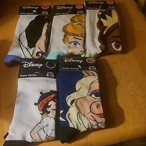 Disney Character Crew Socks Set of 5